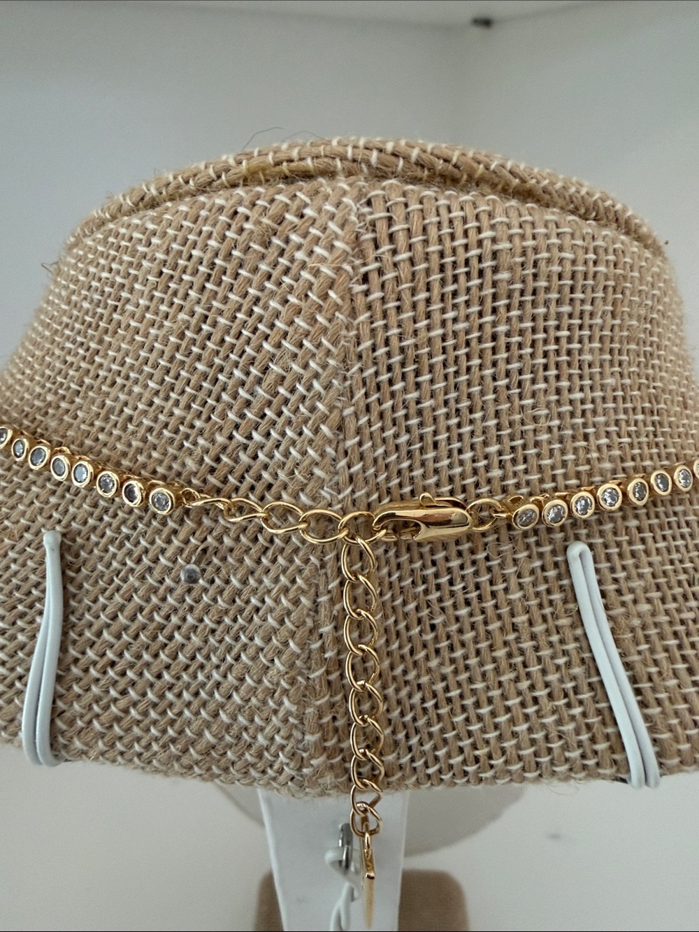 Miranda Frye 18k Gold Plated Brass Bezel Cubic Zirconia Tennis Necklace - Picture 3 of 3